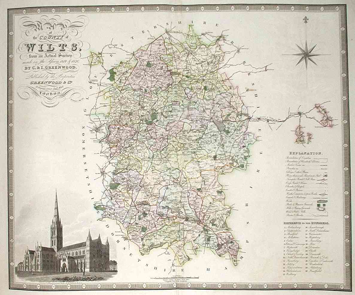 Map of Wiltshire - Greenwood